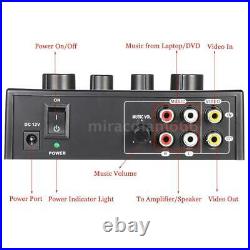 Karaoke Echo Sound Mixer Dual Mic Inputs Lightweight for Stage KTV Black New