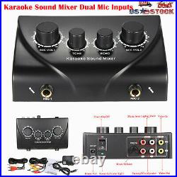 Karaoke Sound Mixer Dual Mic Inputs For Microphone Karaoke Ok Audio Mixer a C0W1
