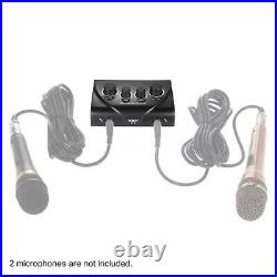 Karaoke Sound Mixer Dual Mic Inputs Gift for KTV Party Stage US Deliver K0H7