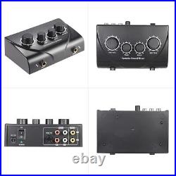 Karaoke Sound Mixer Dual Mic Inputs With Cable N 1 Black Color