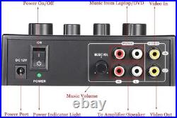 Karaoke Sound Mixer Dual Mic Inputs With Cable N 1 Black Color