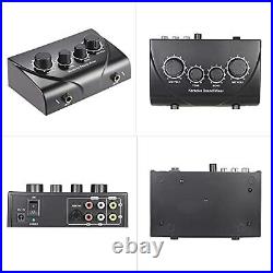 Karaoke Sound Mixer Dual Mic Inputs With Cable N-1 Color Black