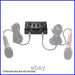 Karaoke Sound Mixer Dual Mic Inputs With Cable N-1 Color Black