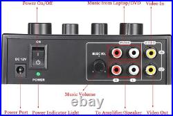 Karaoke Sound Mixer Dual Mic Inputs with Cable N-1 Black Color