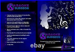 Karaoke Surgeon Change Key, Tempo, EQ of Common Karaoke File & Retain Lyrics