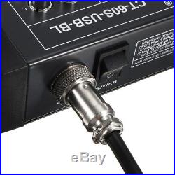 LEORY 6 Channel Karaoke Audio Mixer With USB 48V Phantom Power Bluetooth Profess