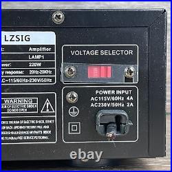 LZSIG Lamp1 Black LCD Display 220W 20Hz-20KHz Karaoke Amplifier For Parts