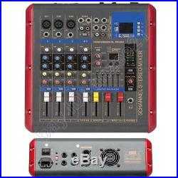 MICWL 5 Channel Power Audio Mixer Mixing Console 1600W Amplifier DSP Bluetooth