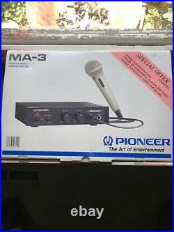 NEW 1994 PIONEER MA-3 Karaoke Mixer Digital Echo Japan & DM-21A microphone