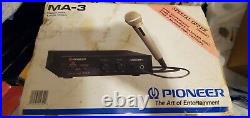 NEW 1994 PIONEER MA-3 Karaoke Mixer Digital Echo Japan & DM-21A microphone