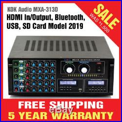 NEW 2000 Watt Karaoke DJ MIXER MIXING AMPLIFIER STEREO KOK Audio MXA-313D HDMI