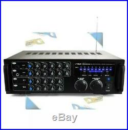 NEW Pyle 1000-Watt BT+ Stereo Audio/Video Mixer Karaoke Amplifier withRemote
