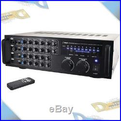 NEW Pyle 1000-Watt BT+ Stereo Audio/Video Mixer Karaoke Amplifier withRemote