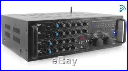 NEW Pyle 2000-Watt Bluetooth Stereo Audio/Video Mixer Karaoke Amplifier WithUSB/SD