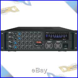 NEW Pyle 2000-Watt Bluetooth Stereo Audio/Video Mixer Karaoke Amplifier withUSB/SD