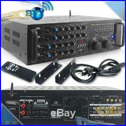 NEW Pyle 2000W B+T Wireless Stereo Audio/Video Mixer Karaoke Amplifier withUSB/SD