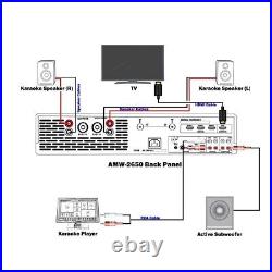 New 2024! Acesonic AMW-2650 2600W Karaoke Mixing Amplifier withBT, 4K HD