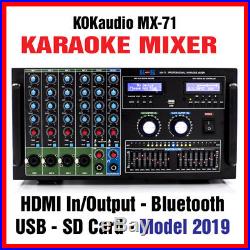 New PROFESSIONAL KARAOKE MIXER MIXING STEREO KOKAudio MX-71 HDMI USB model 2019