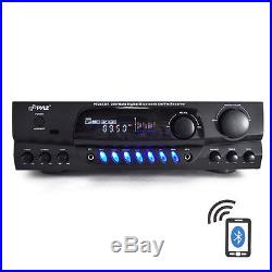 New PT265BT 200W Bluetooth Receiver Amplifier AM/FM 2 MIC Inputs Karaoke Mixing