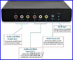New Pyle Portable Microphone Karaoke DJ System Audio Mixer Dual MIC Inputs AUX