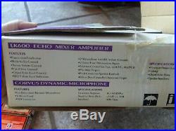 New Vintage CORVUS LK-600 Digital Echo Karaoke Amplifier Mixer with 2 Mics 4 Tapes