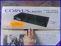 New Vintage CORVUS LK-600 Digital Echo Karaoke Amplifier Mixer with 2 Mics 4 Tapes
