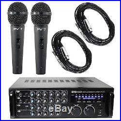 Package EMB EBK37 Pro 700-watt Digital Karaoke Mixer Amplifier +2MICS PEAVEY