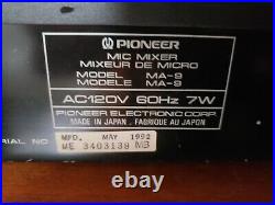 Pioneer Ma-9 MIC Mixer Digital Echo Karaoke Pitch Control Japan 1992