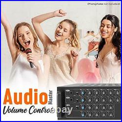 Pro 1000-Watt Portable Wireless Bluetooth Stereo Mixer Karaoke Amplifier System