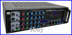 Pro 1500W Karaoke Mixer Amplifier with USB Record, HDMI, Bluetooth & Mics