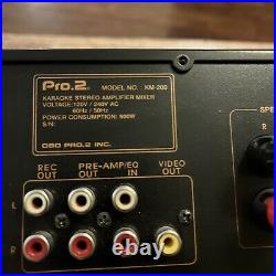 Pro. 2 KM-200 Karaoke Stereo Amplifier / Mixer 500 Watts TESTED WORKS