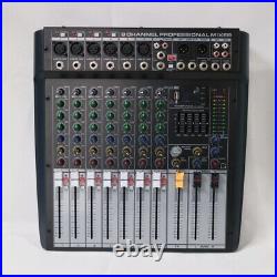 Pro 8 Channel Power Mixer 2400 Watts Amplifier Microphone Mixing Console DSP EQ