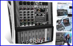 Professional Audio Mixer, 4-channel audio interface mixer, 99 bit DSP Reverb EX4