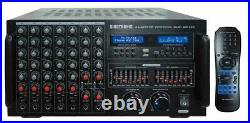Professional DJ/KJ 4000W Karaoke Mixer Amplifier with Recording, Bluetooth