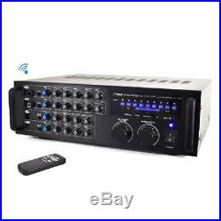 Pyle 1000 Watt Bluetooth Stereo Mixer Karaoke Amplifier, Microphone/Rca Audio