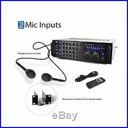 Pyle 1000 Watt Bluetooth Wireless Stereo Mixer Karaoke Amp Amplifier Remote New