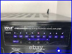 Pyle 2000 W Bluetooth Stereo Mixer Karaoke Amp-Rack Mountable Amp with Remote
