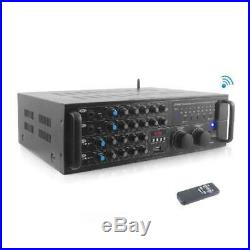 Pyle 2000 Watt Bluetooth Stereo Mixer Karaoke Amplifier, Microphone/Rca Audio