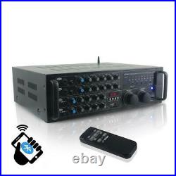 Pyle 2000 Watt Karaoke Mixer Audio Amplifier RCA Bluetooth Remote (Open Box)
