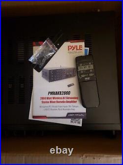 Pyle 2000 Watt Wireless BT Streaming Stereo Mixer Karaoke Amplifier (PMXAKB2000)
