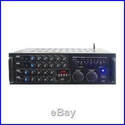 Pyle Bluetooth 2000 Watt Karaoke Mixer Rack Mount Mixing Amplifier Usb/sd Aux-in