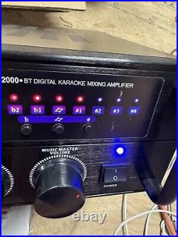 Pyle Dual Channel Bluetooth Mixing Amplifier 2000W Rack Mount Karaoke Sound