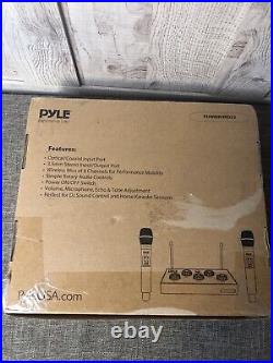 Pyle PDWMKHRD23 BT Optical Coaxial Input Karaoke Mixer Wireless Mics 8 Channels