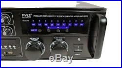 Pyle PMXAKB1000 1000W Bluetooth Karaoke DJ Mixer with Two Microphone Input RCA