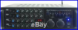 Pyle PMXAKB2000 2000 Watt DJ Karaoke Mixer Amp with Bluetooth 2 Mic with effects EQ