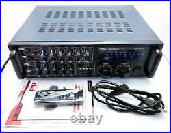 Pyle PMXAKB2000 2000 Watt Wireless Bluetooth Stereo Mixer Karaoke Amplifier