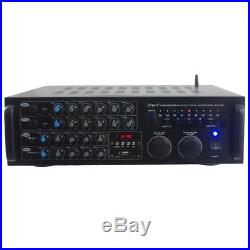 Pyle PMXAKB2000 2000-watt Bluetooth DJ Karaoke Mixer and Amplifier with 2