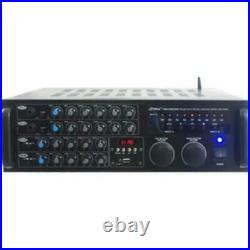 Pyle PMXAKB2000 B. T Stereo Mixer Karaoke Amplifier, 200