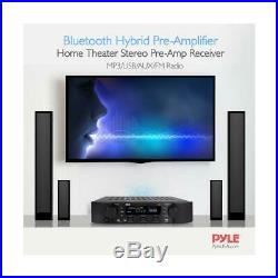 Pyle PT395 2000W Bluetooth Home Theater Hybrid Stereo Pre-Amplifier Receiver