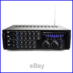 Pyle Pmxakb1000 1000 Watt Dj Karaoke Mixer & Amplifier With Built-In 2 Musical